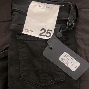 Rag & Bone high rise black skinny